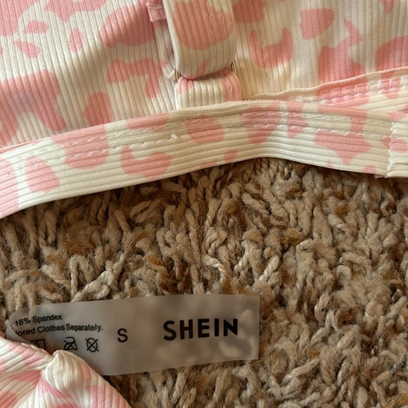 SheIn Bikini Pink and white Cheetah Print - Picture 3 of 4